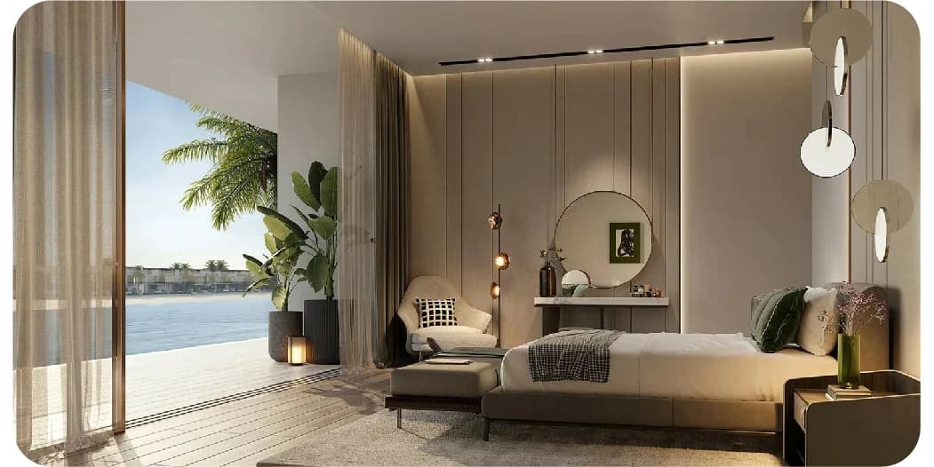 Modern children's bedroom with crib and single bed