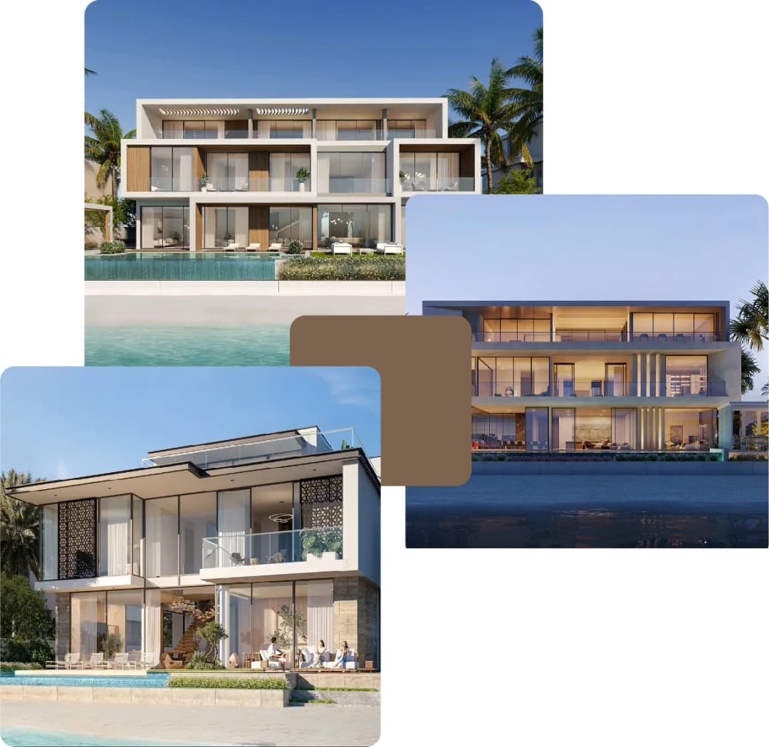 Modern beachfront villas with serene pool views