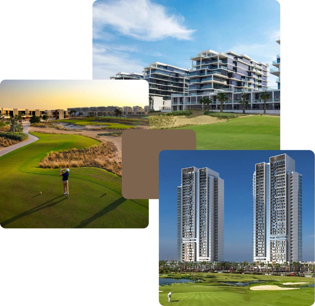 Golf views and luxury residential towers