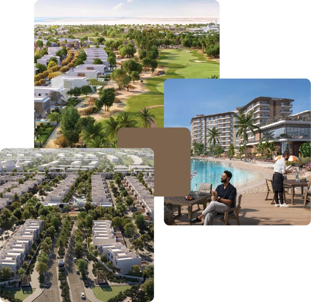 Golf course homes and waterfront dining views