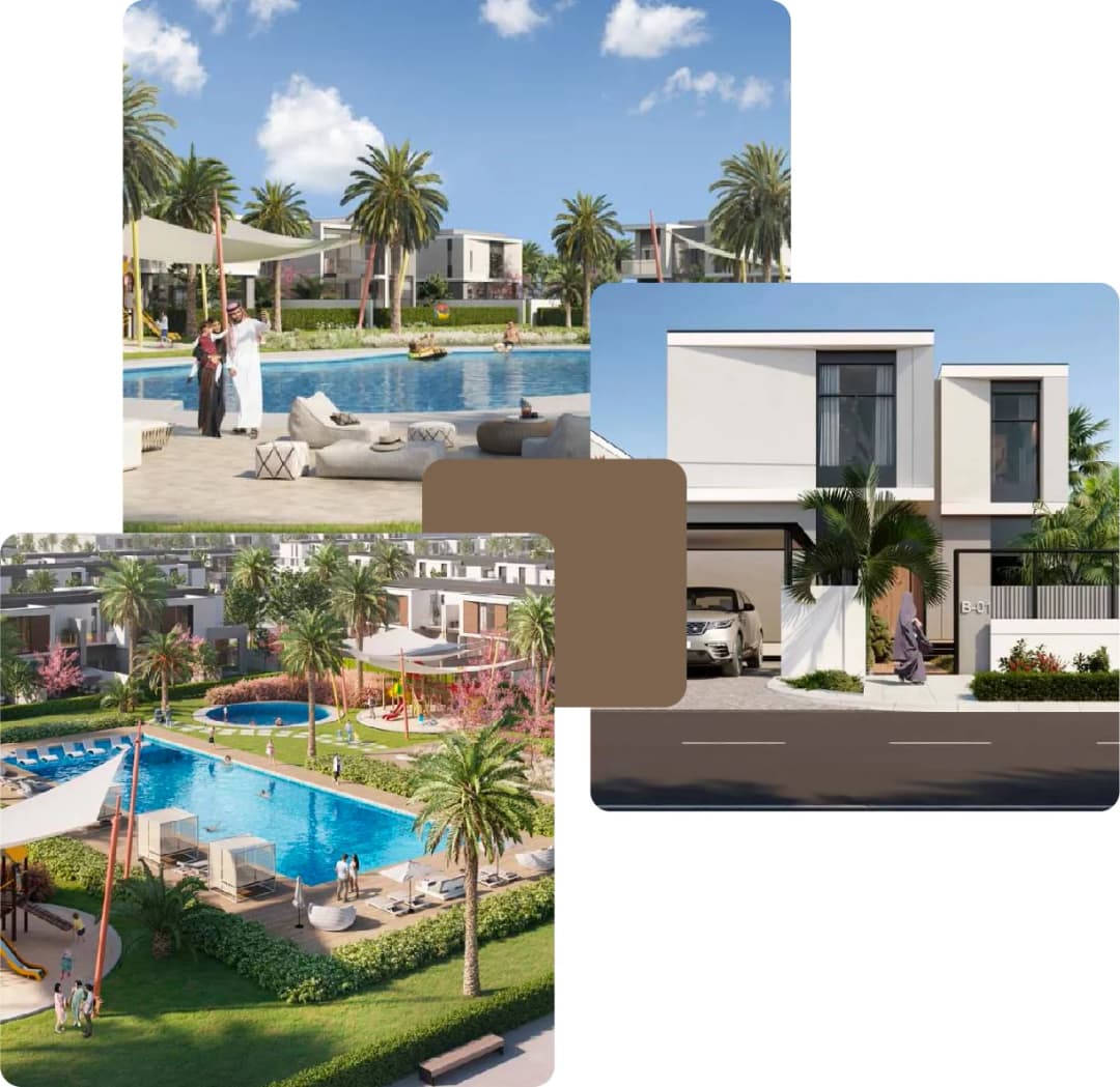 Luxury poolside living and stylish modern villas