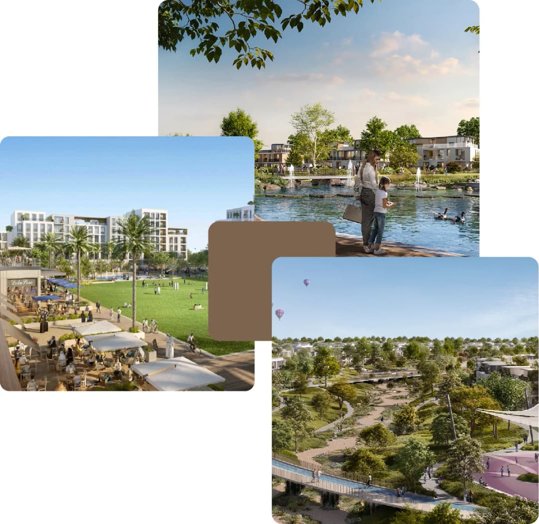 Families relax near lakes and lush parks outdoors