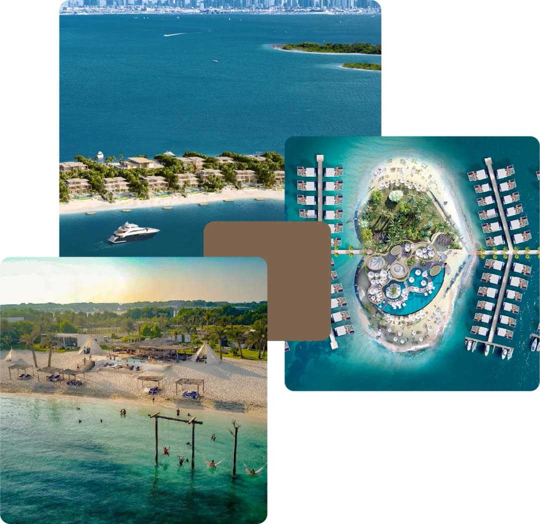 Beach resorts with villas and oceanfront views
