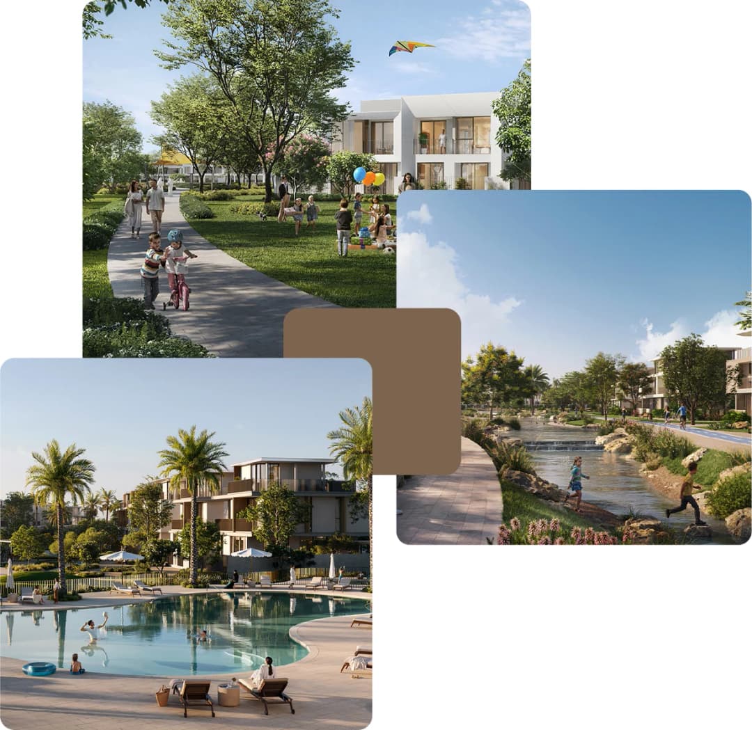Families enjoy parks, streams, and community pools