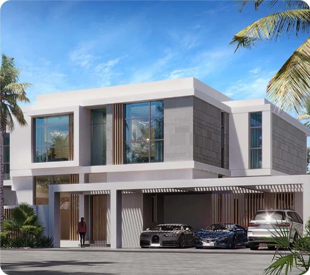 Modern villa with car park