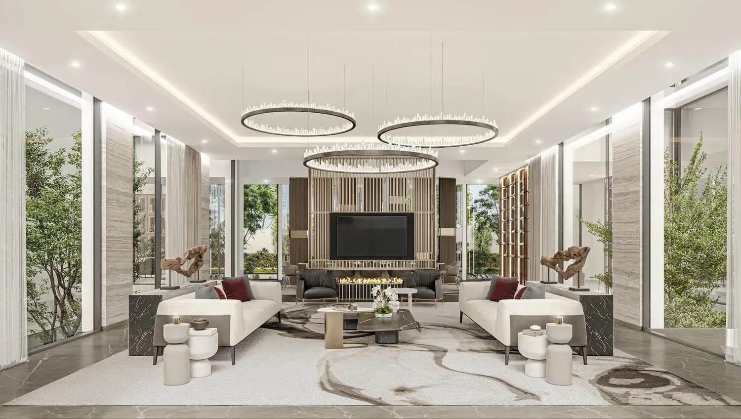Luxury living room interior
