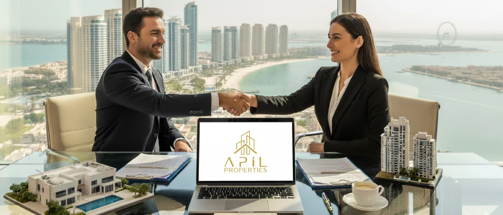 مصافحات وكلاء العقارات في شركة APIL Properties دبي