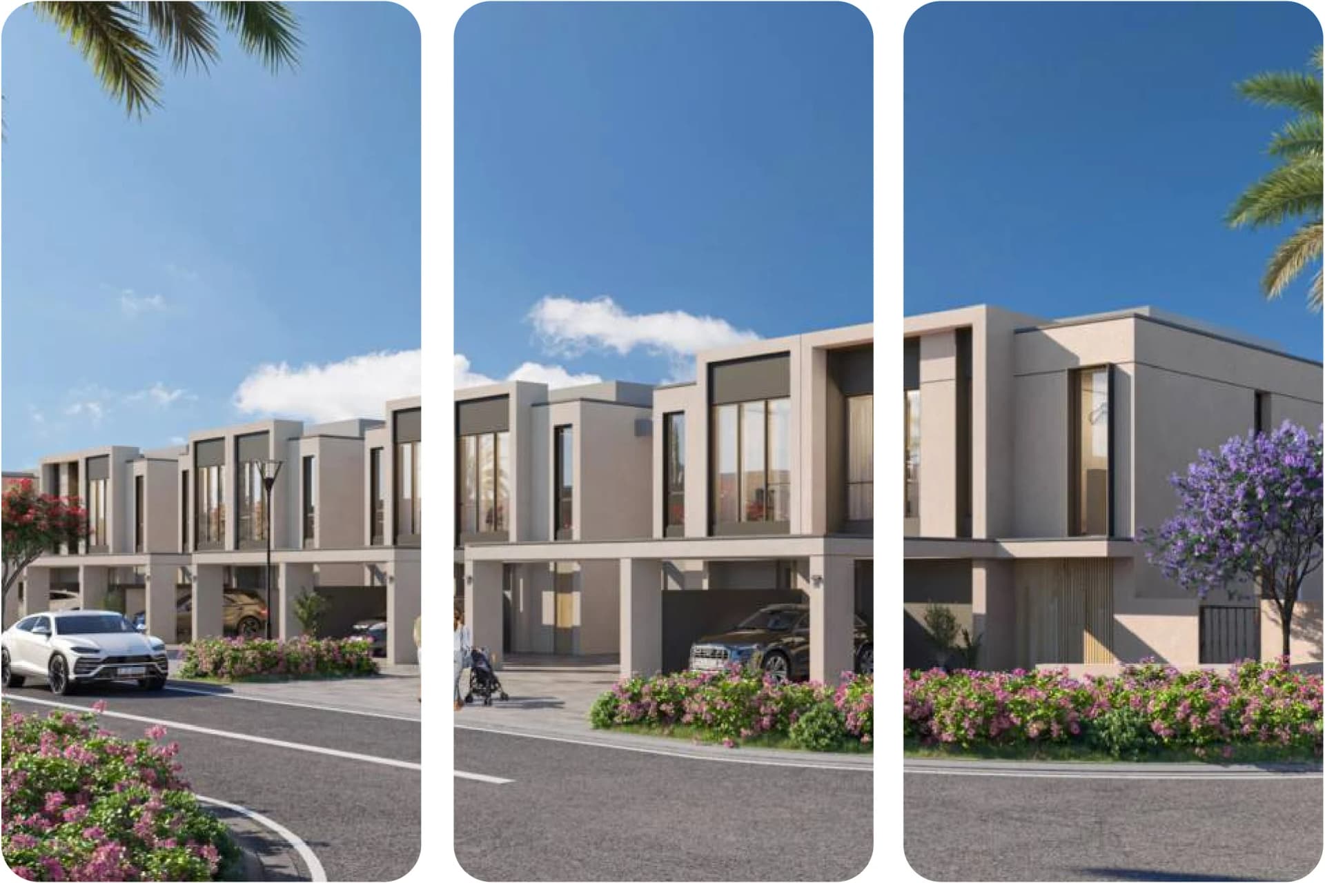 Modern villas with gardens and rooftop terraces at The Legends