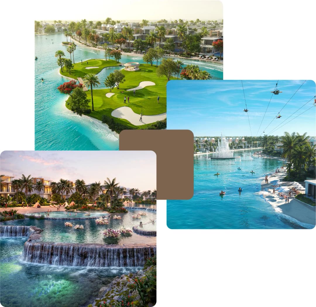 Golf island, lagoon pools, and ziplining fun