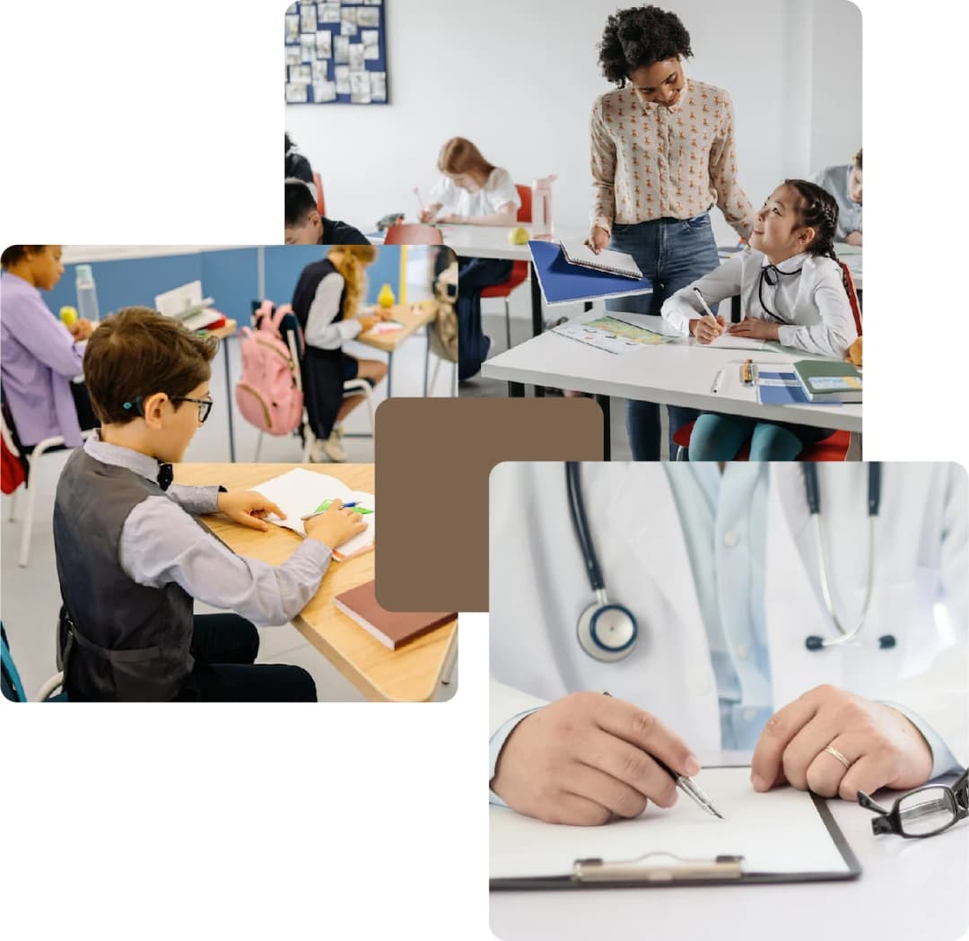 Modern classrooms and healthcare services