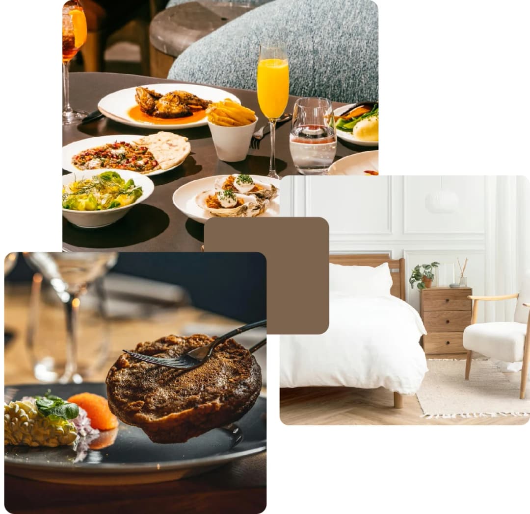 Plated meals and clean hotel-style bedrooms