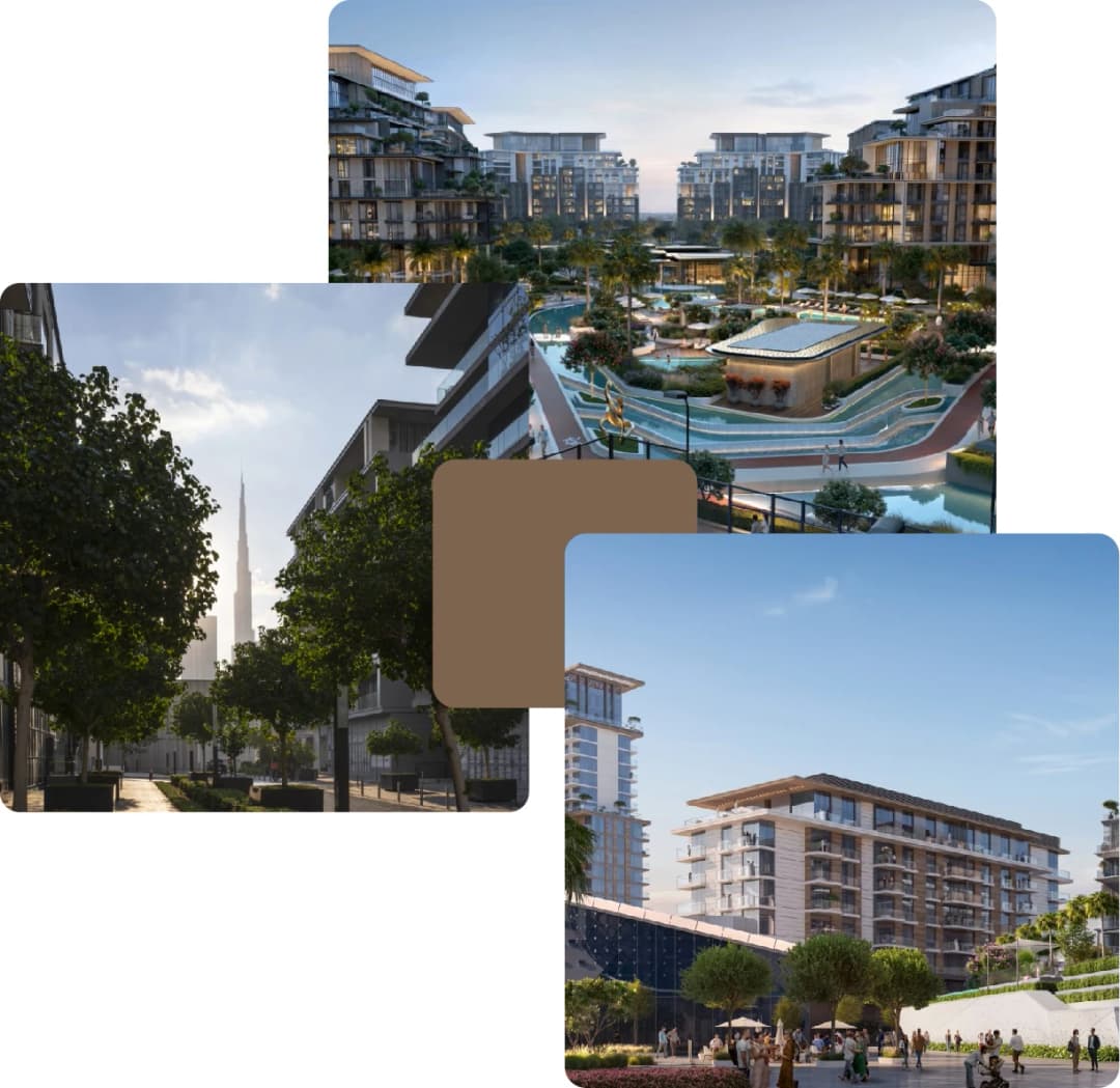 Luxury residential complex with kids' playground