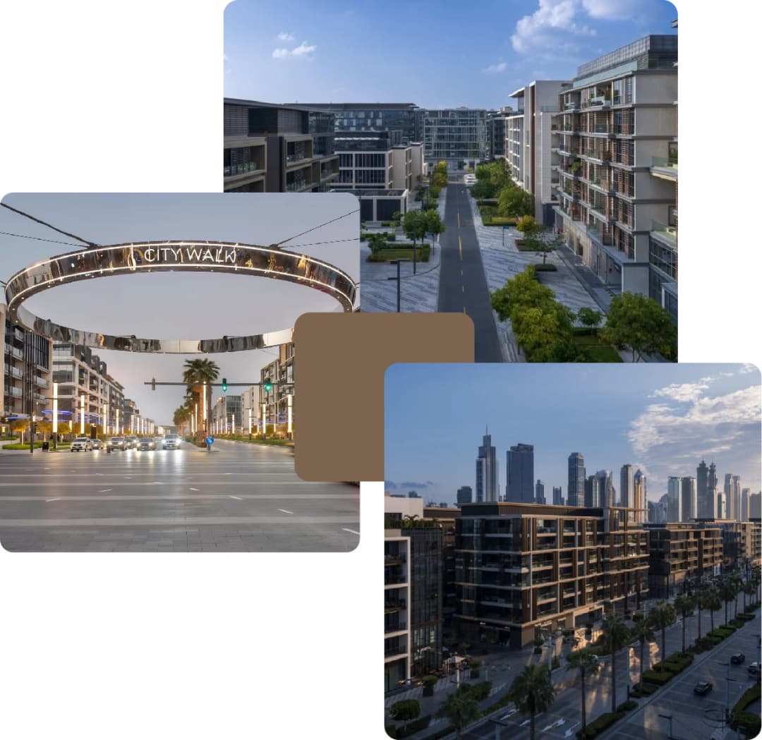 City Walk Dubai, modern urban street view