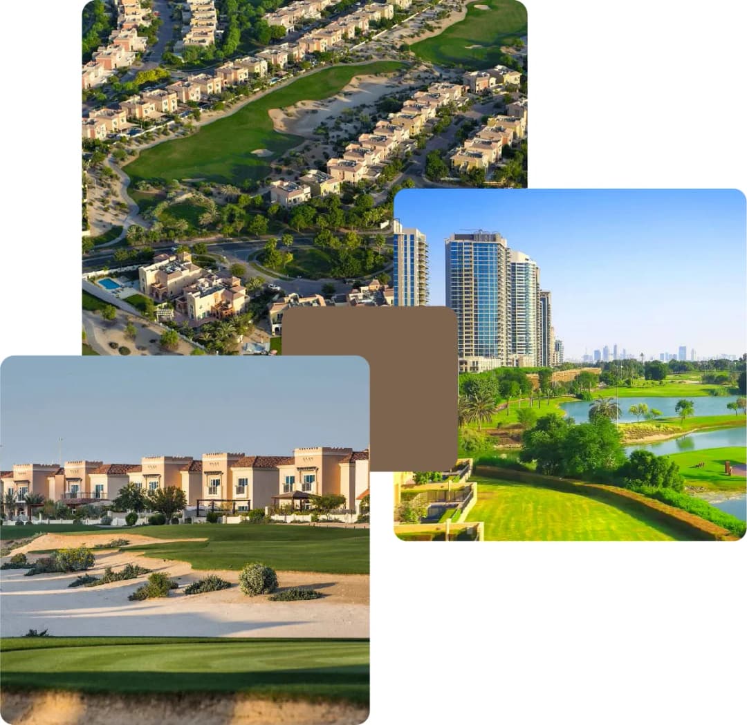 High-rise homes near golf courses and green views