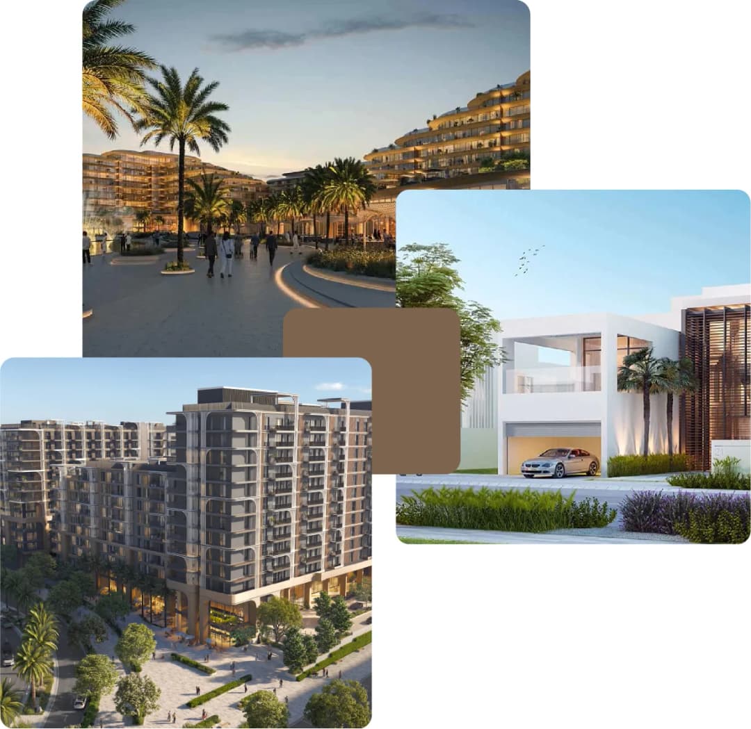 Stylish urban development with contemporary architecture