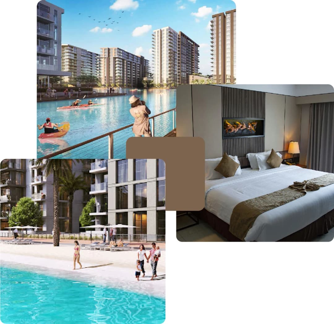 Lagoon community, kayaking, beach, and bedroom