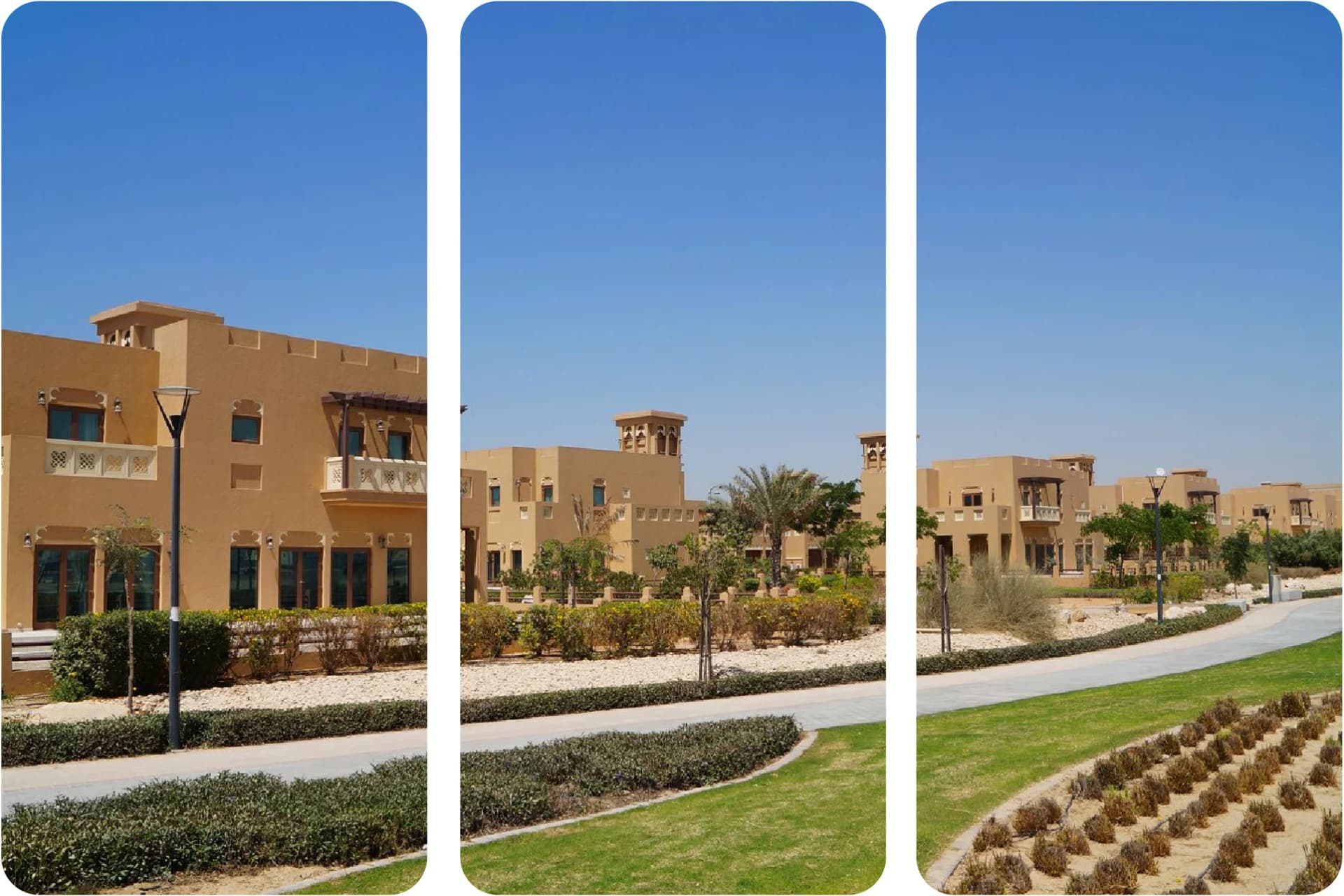 Contemporary villa with a spacious lawn and family outdoors