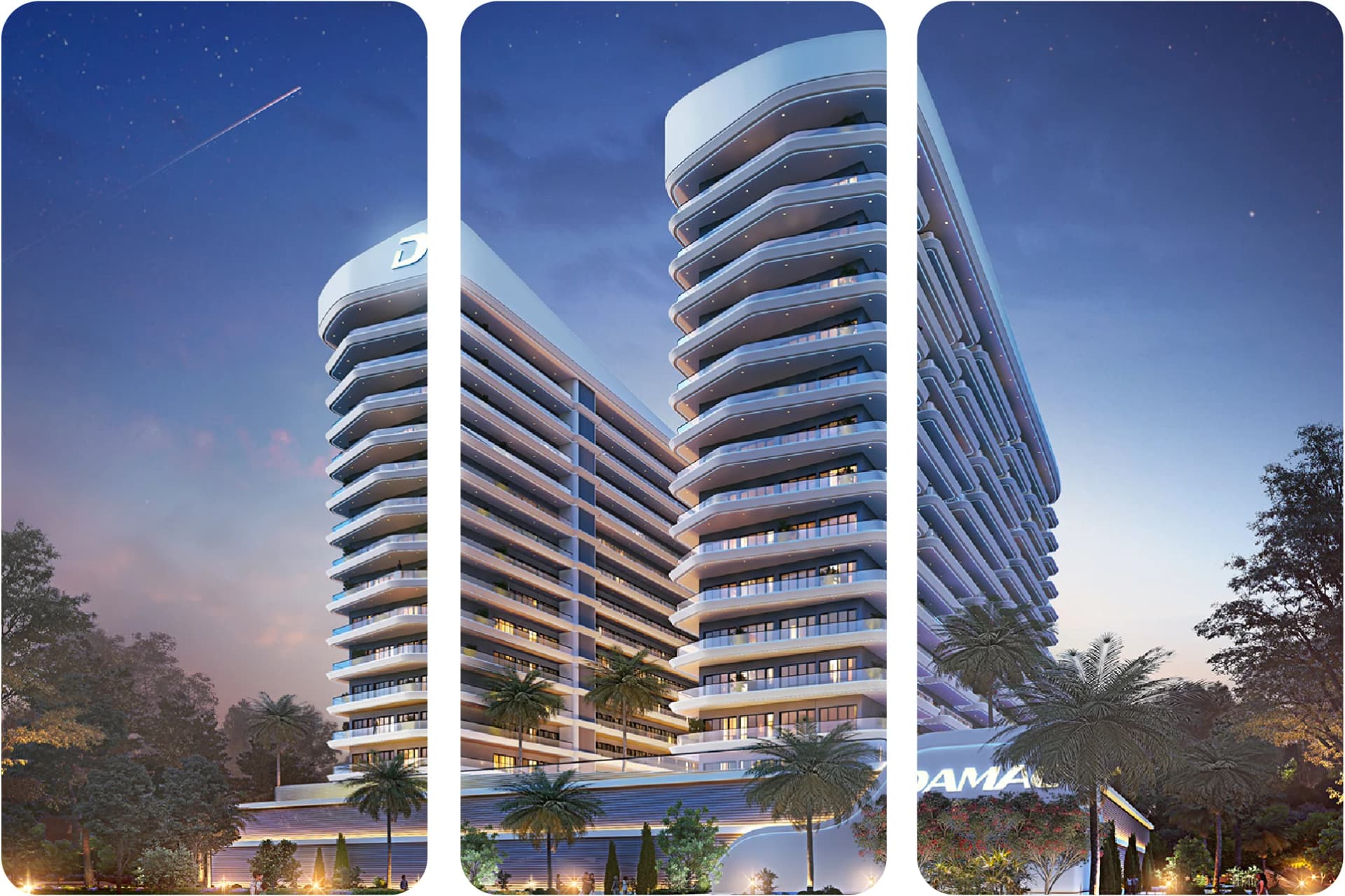 Modern apartment in Damac Hills overlooking golf greens and nature
