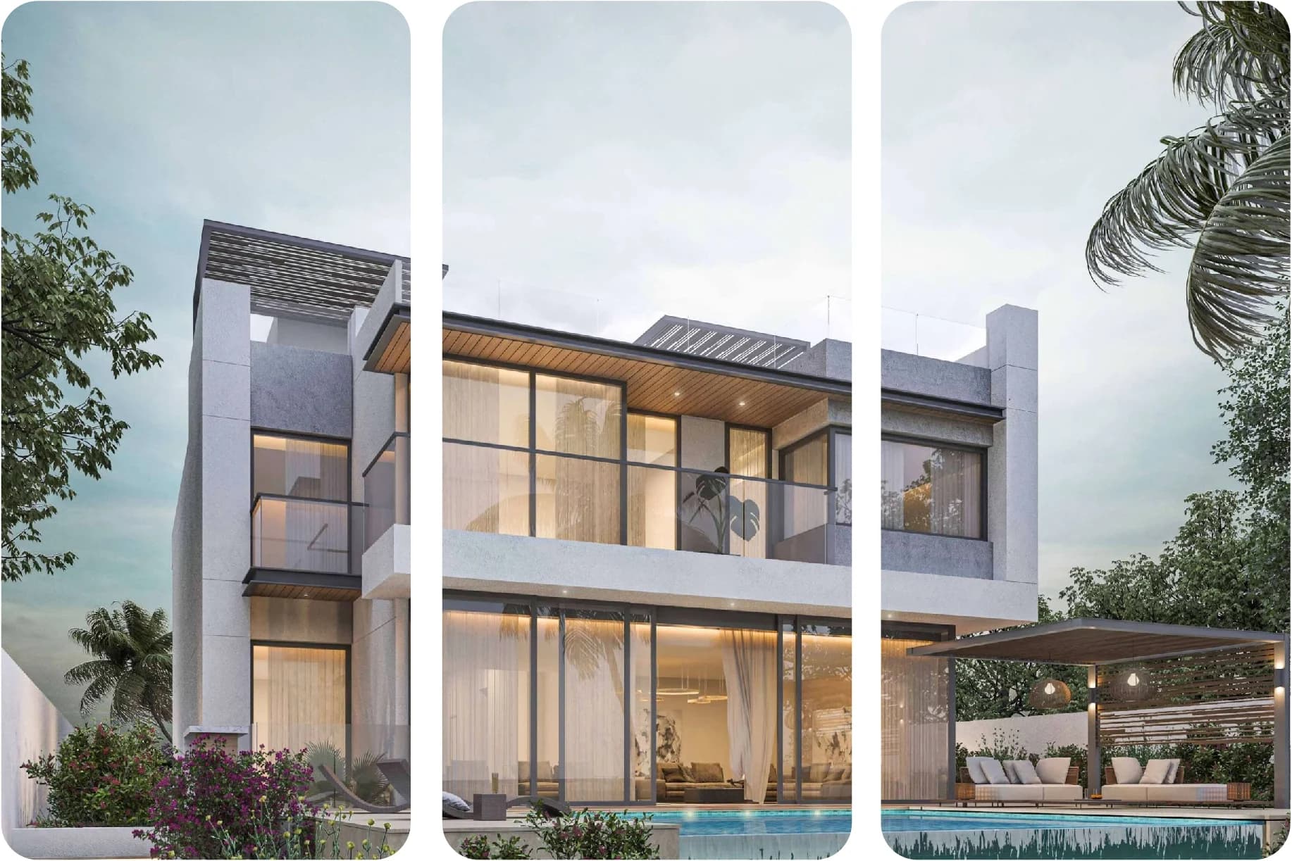 فيلا عصرية مع مسبح فاخر ومنطقة جلوس