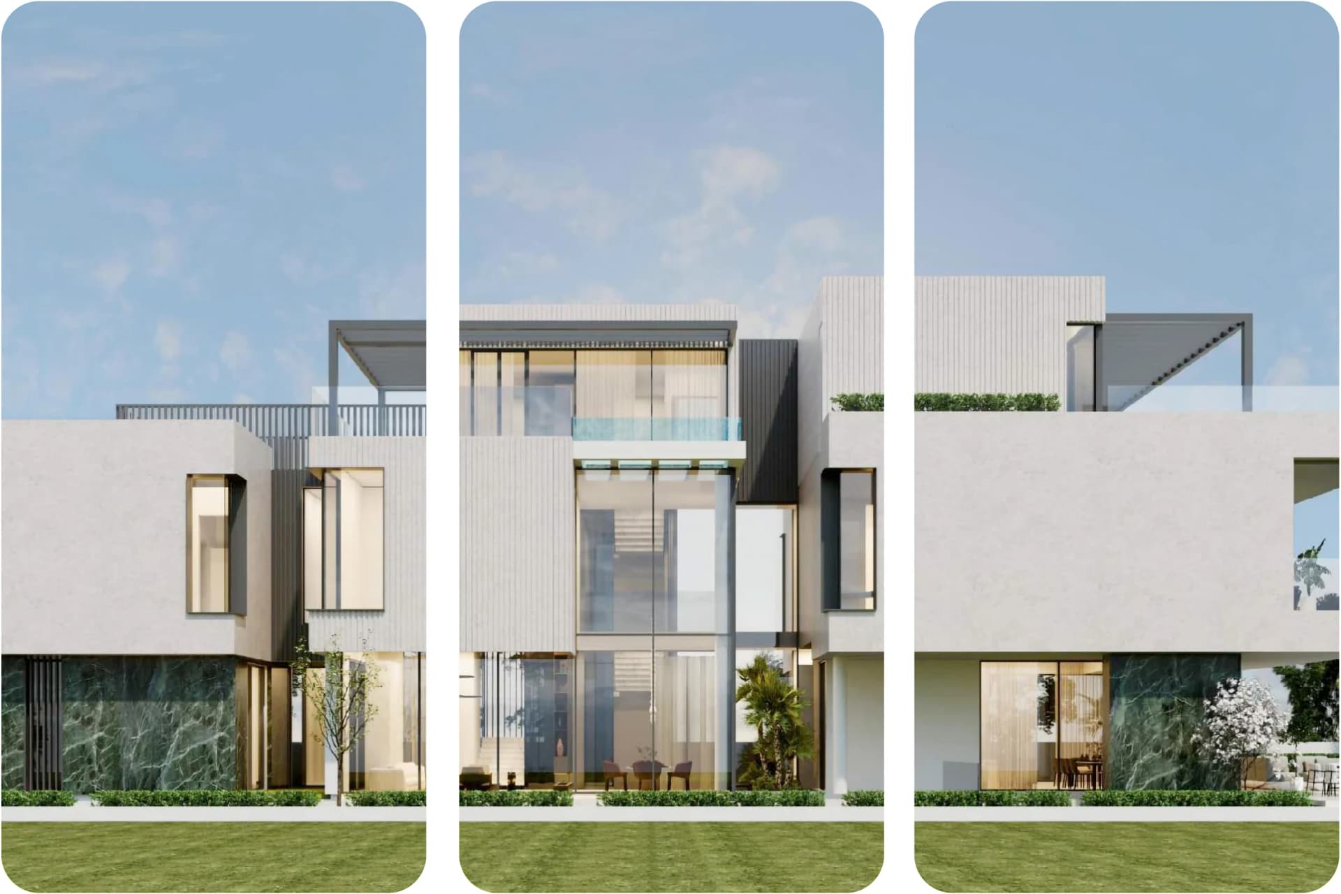 فيلا فاخرة مع مسبح وإضاءة وخضرة وارفة