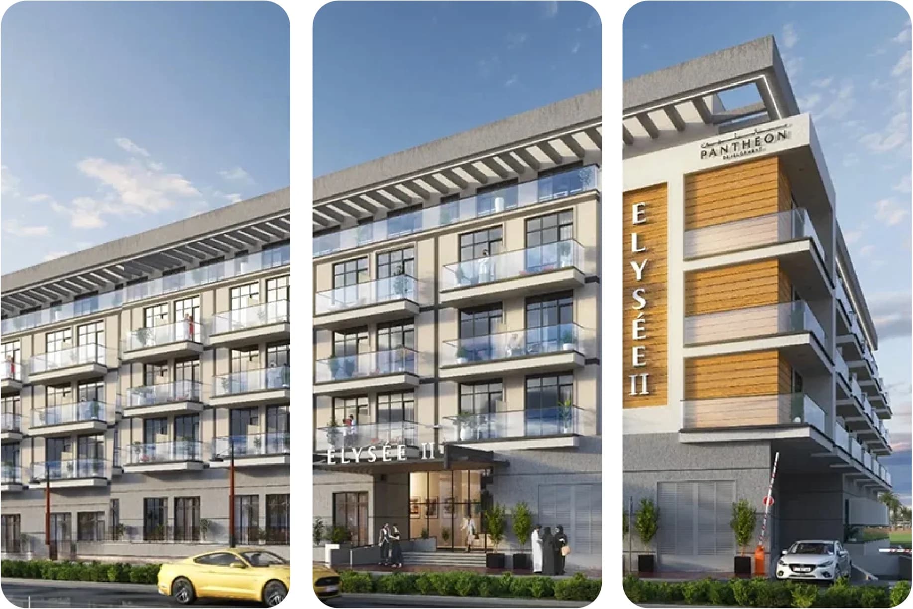 Residential building with clean architectural lines