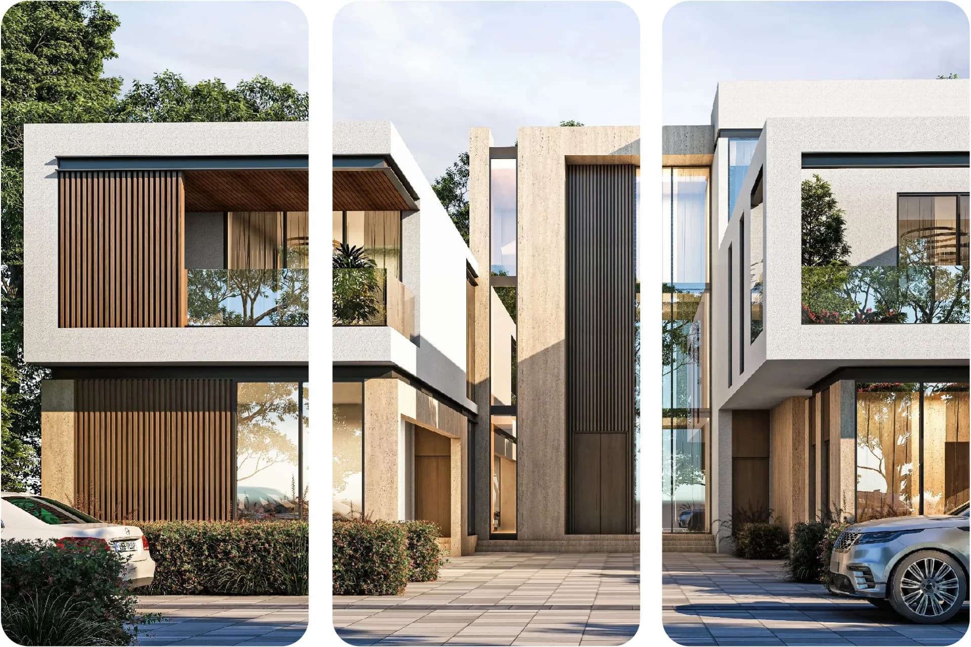 Vibrant beachfront scene with people enjoying the water