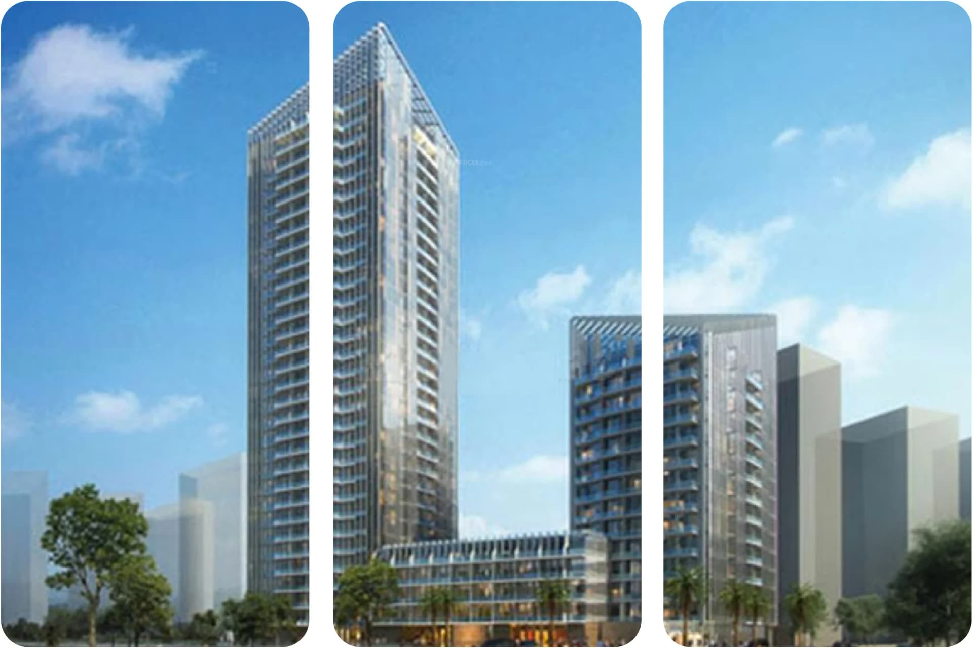 مرسى دبي ليلاً مع عجلة فيريس