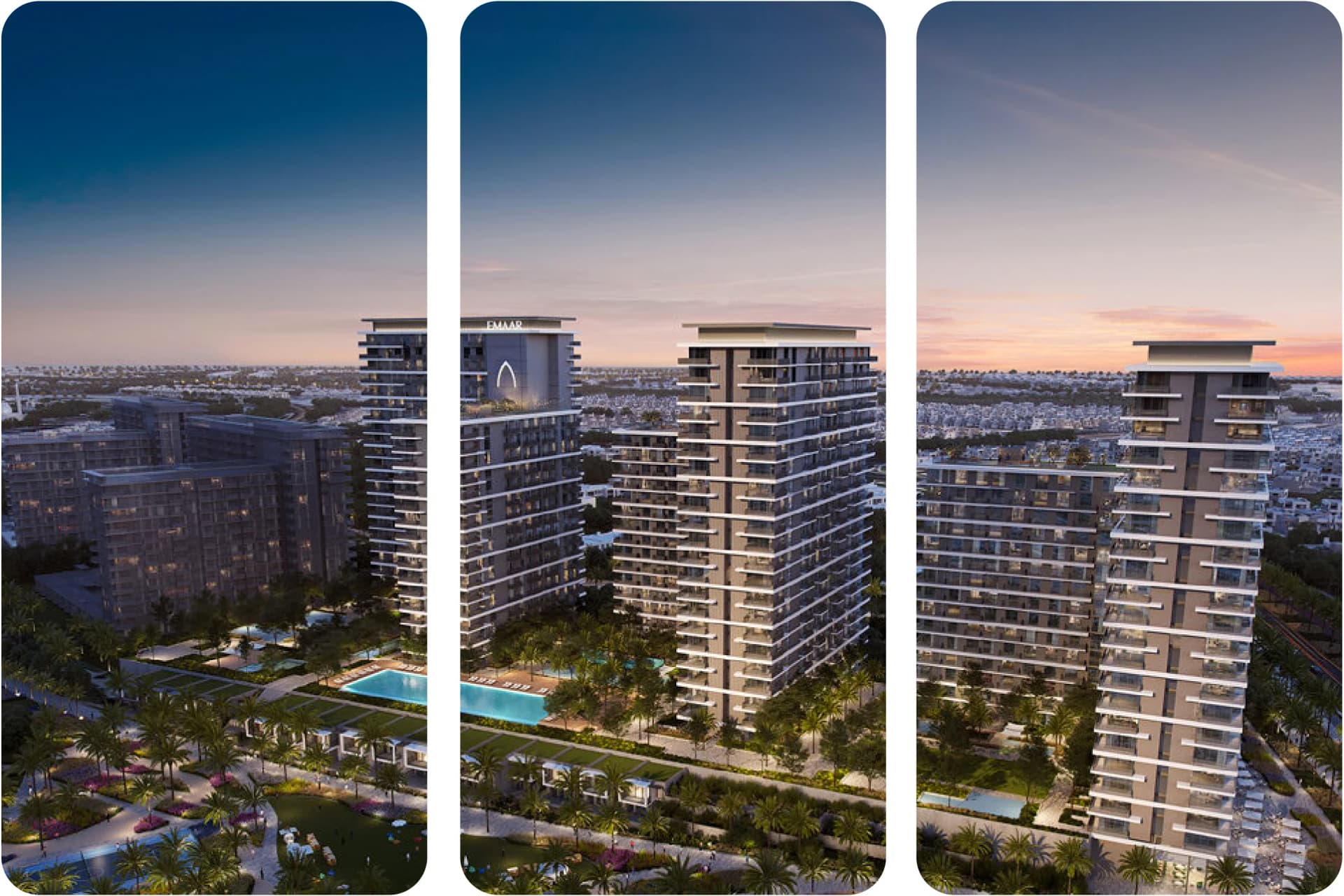 Modern living room with stylish furniture and outdoor views