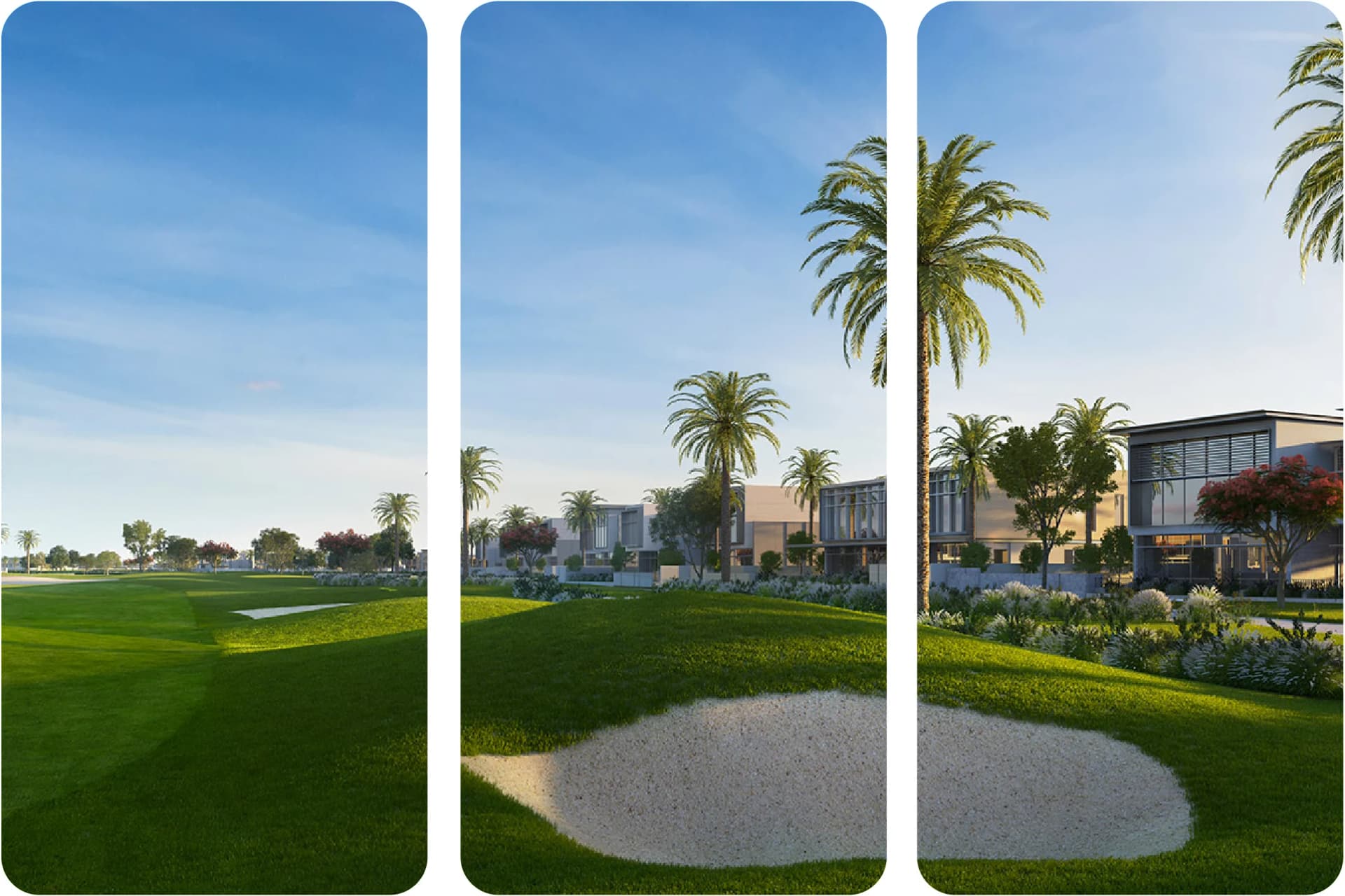 Spacious bedroom with modern design and garden view