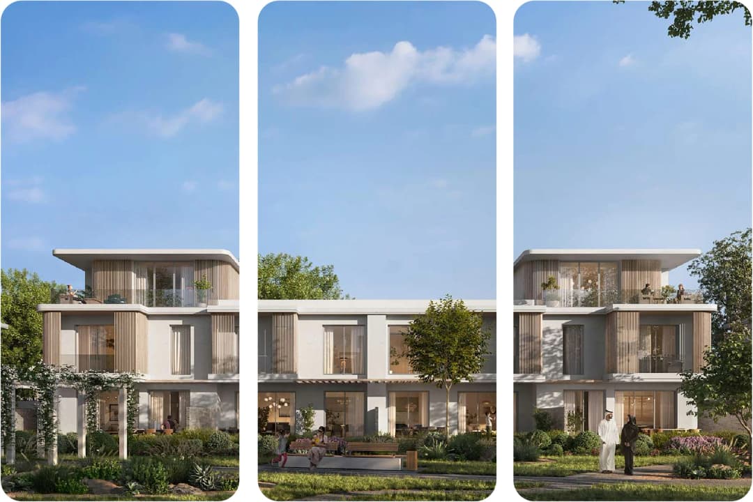 منازل تاون هاوس عصرية مع مساحات خارجية وحدائق