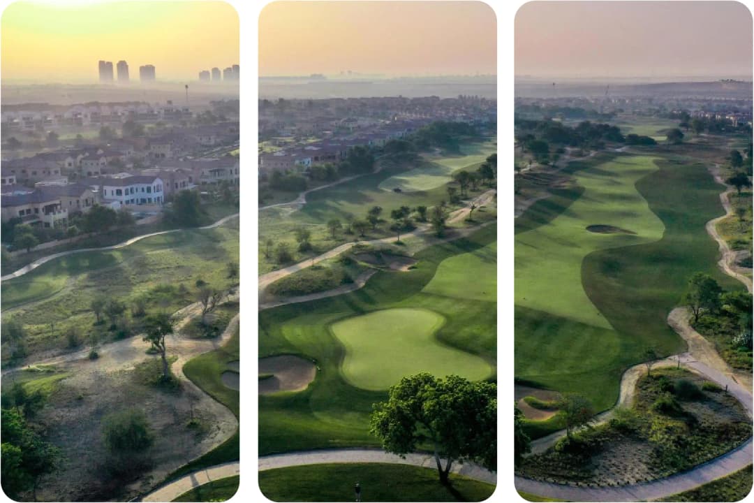 Aerial view of Jumeirah Golf Estates, Dubai
