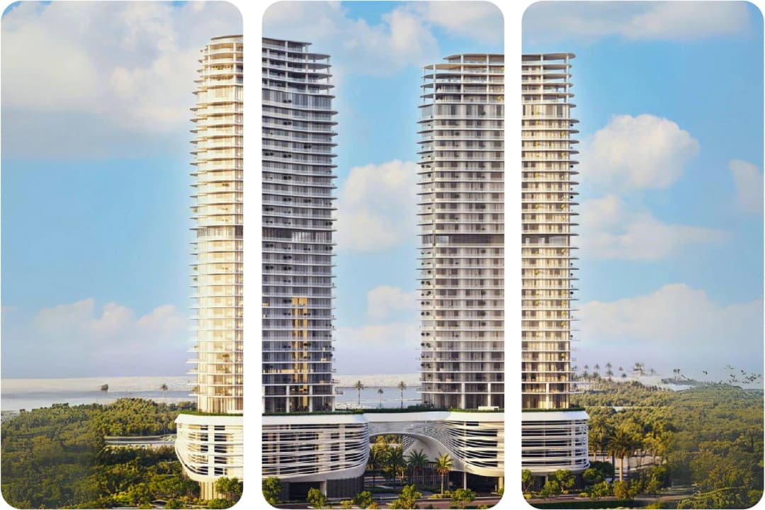 أبراج توأم فاخرة بتصميم معماري حديث وإطلالة على المحيط