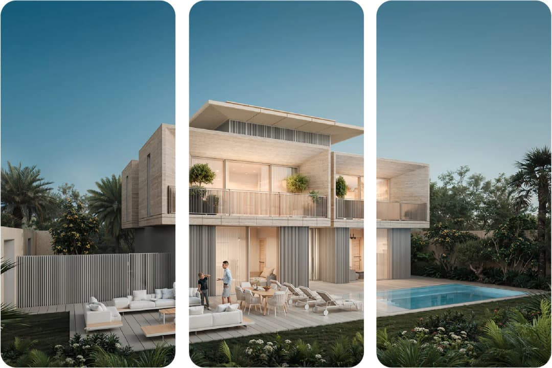 City skyline view with illuminated high-rise buildings at night