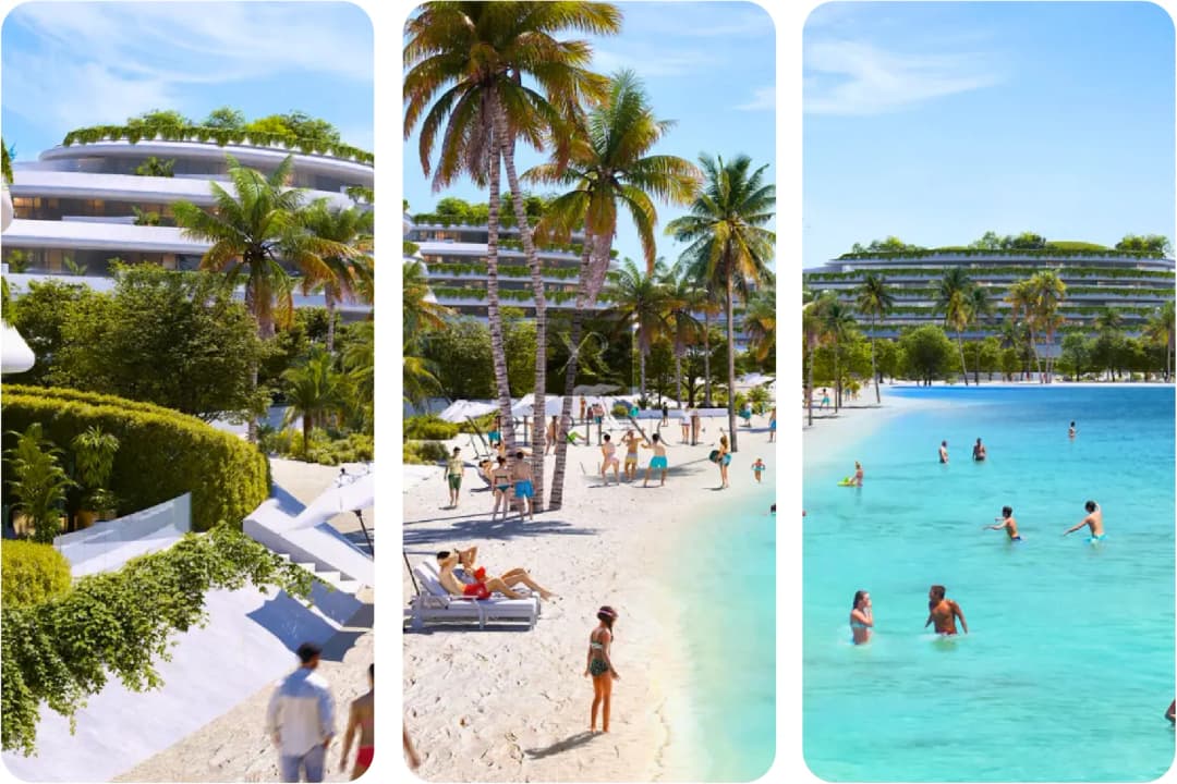 Modern luxury villa with a private pool and lush greenery