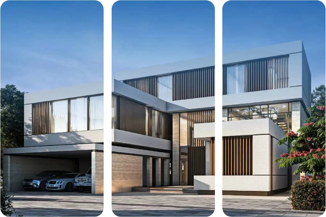 Modern architectural details with natural elements