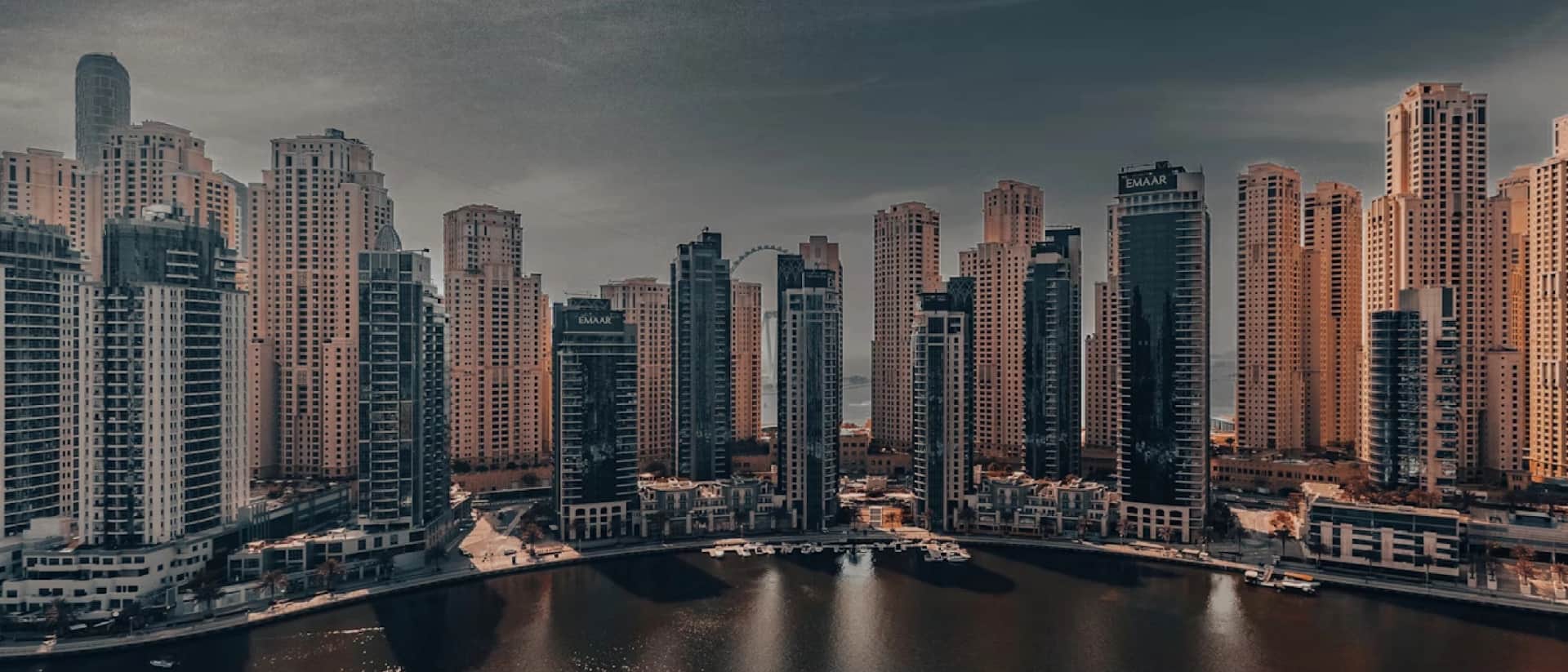 Dubai Creek with traditional boats and waterfront buildings
