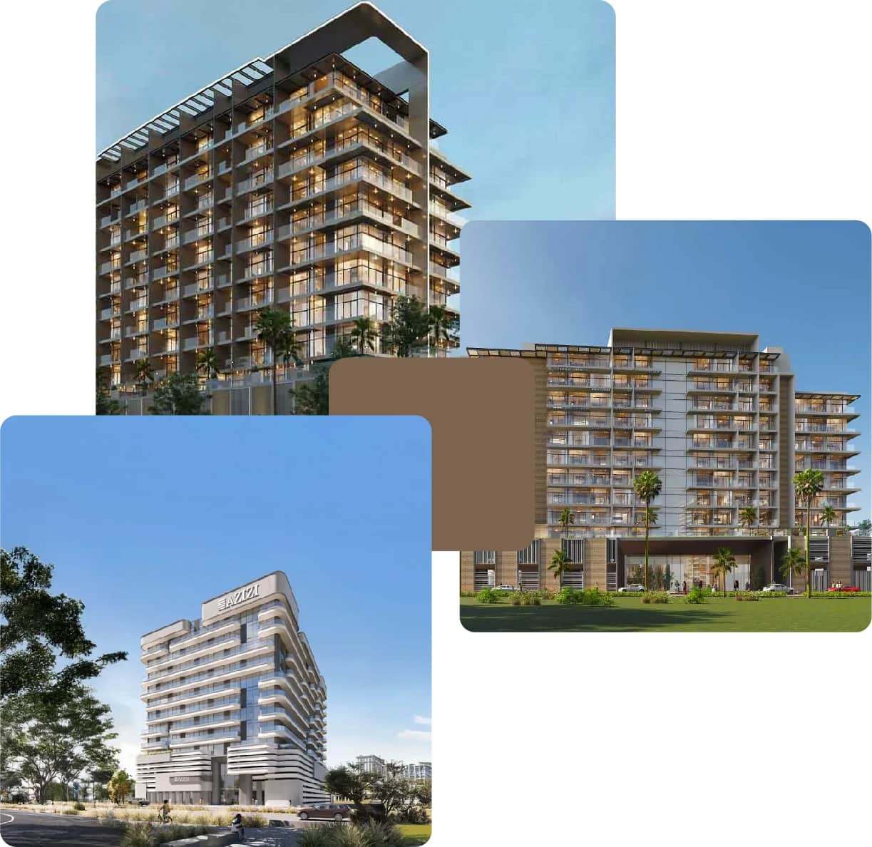 Modern villas in organized community rows