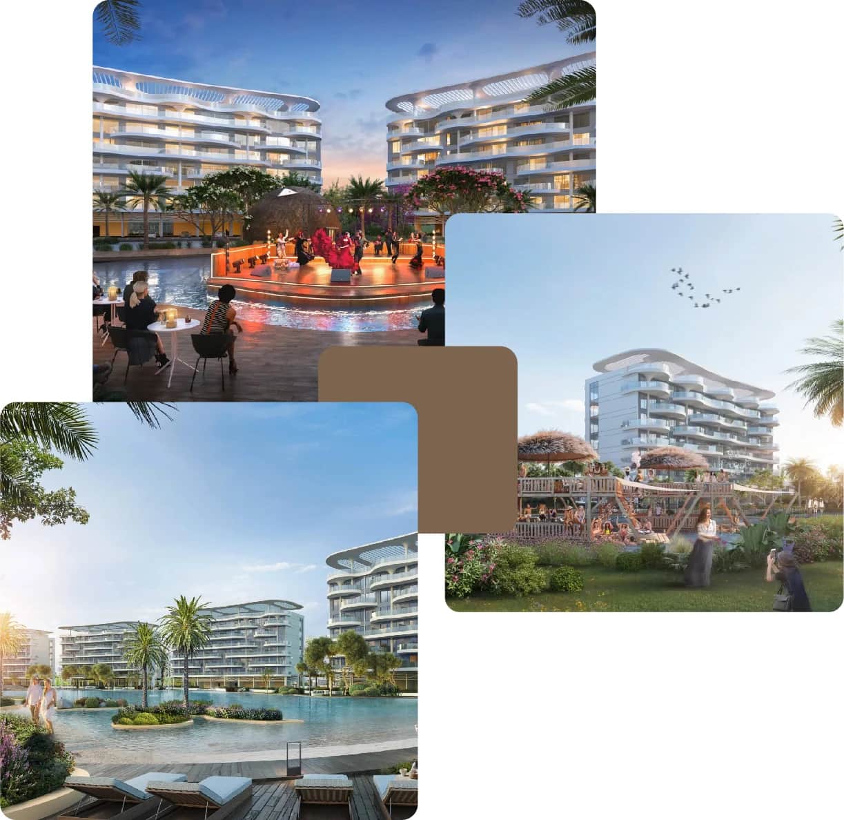 Luxury residences with poolside events and gardens