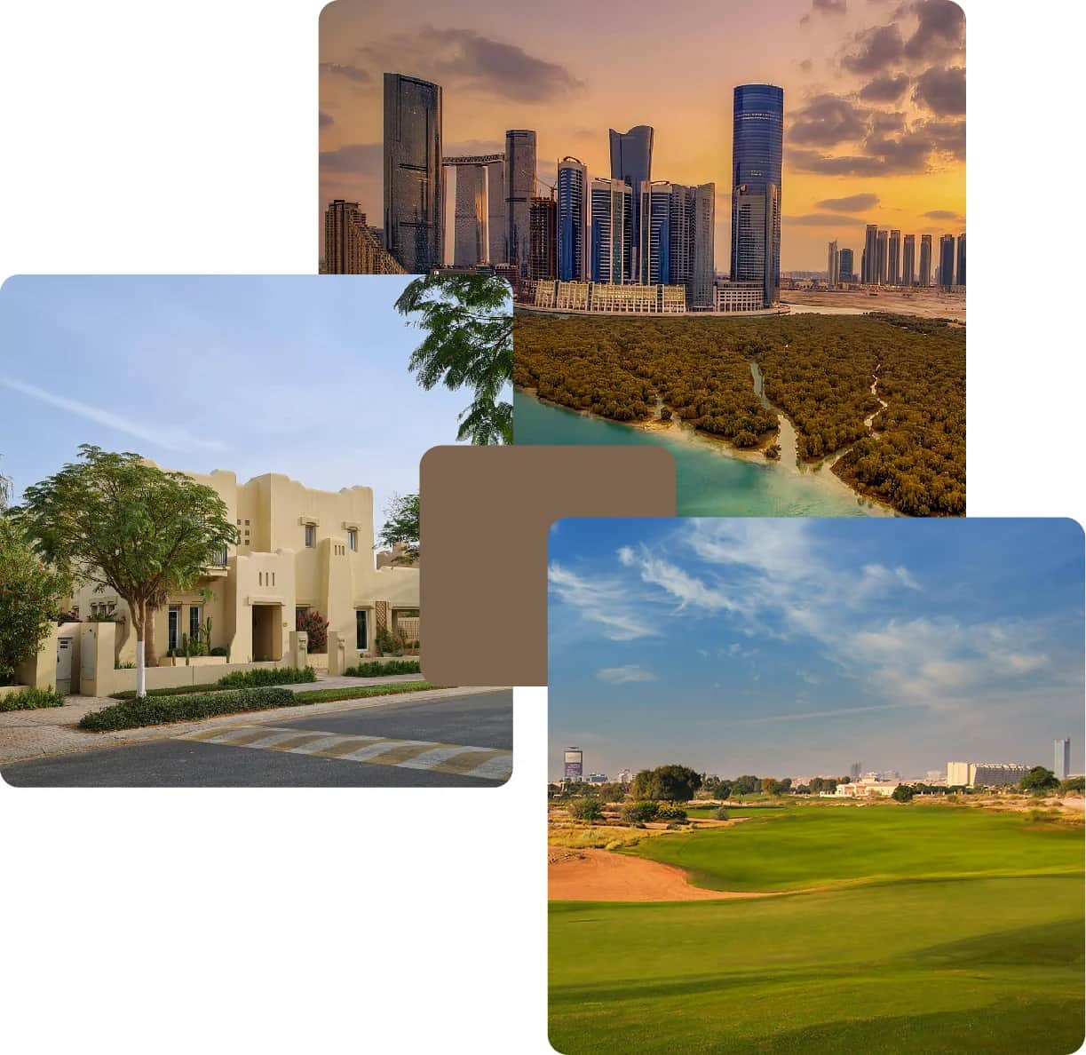Stunning cityscape of Abu Dhabi skyscrapers