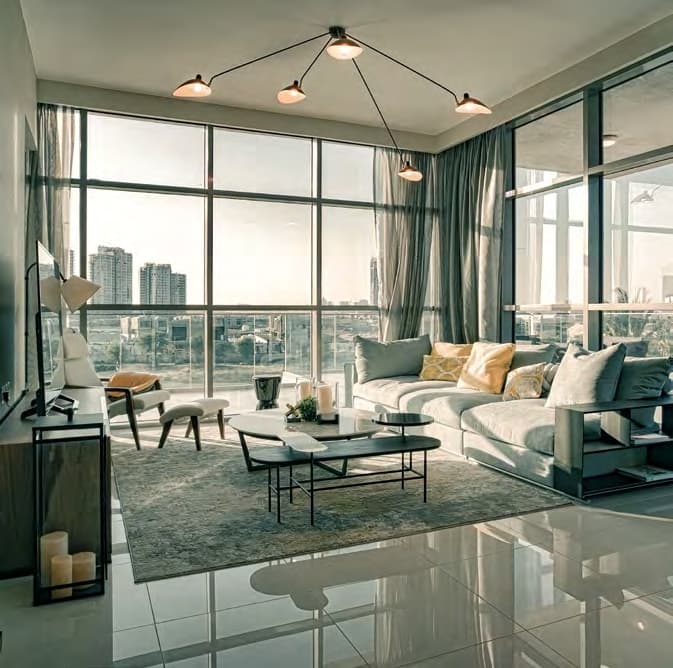 Modern villa with contemporary design and lush greenery