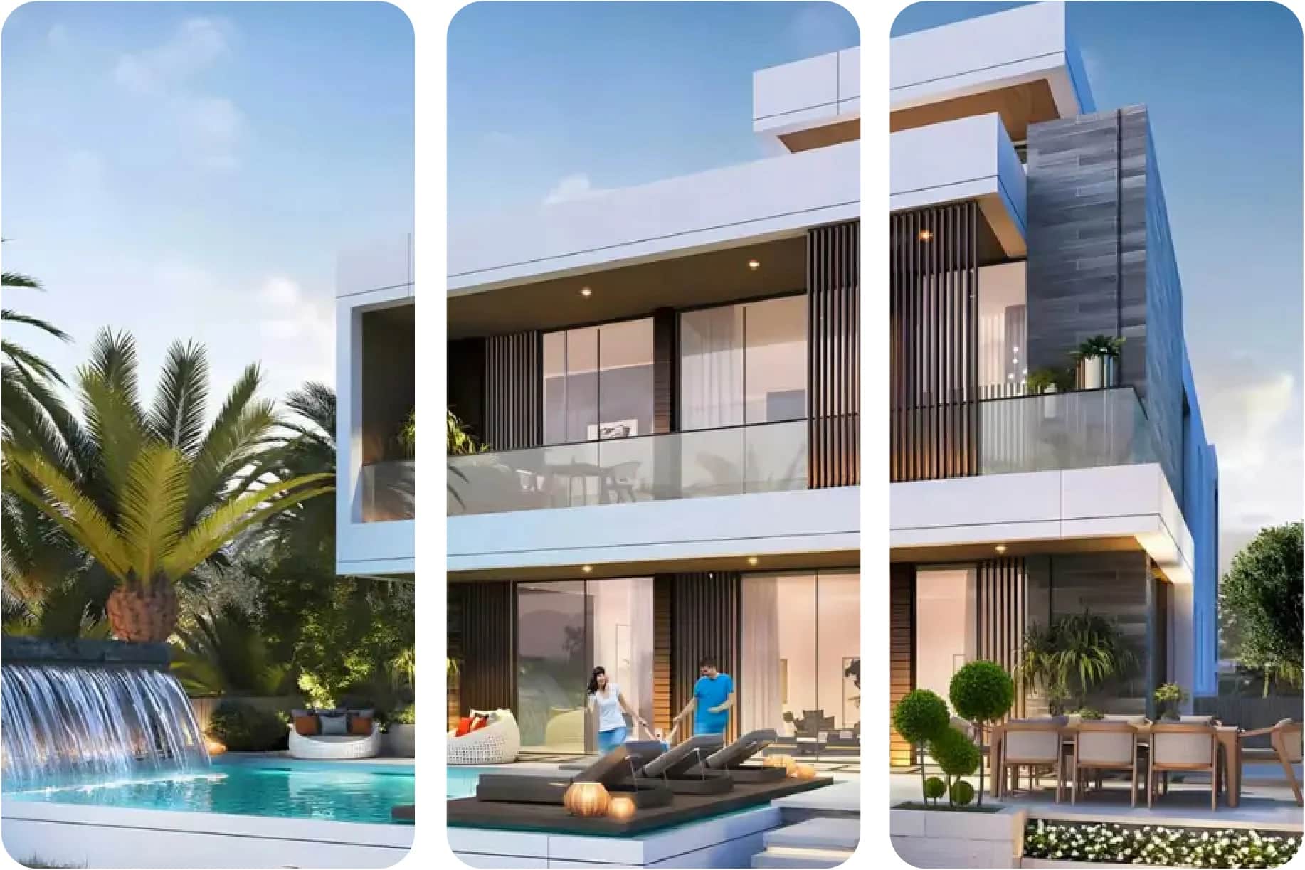 Modern luxury villa with infinity pool and elegant design
