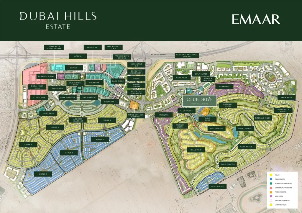 Club Drive by Emaar at Dubai Hills Map