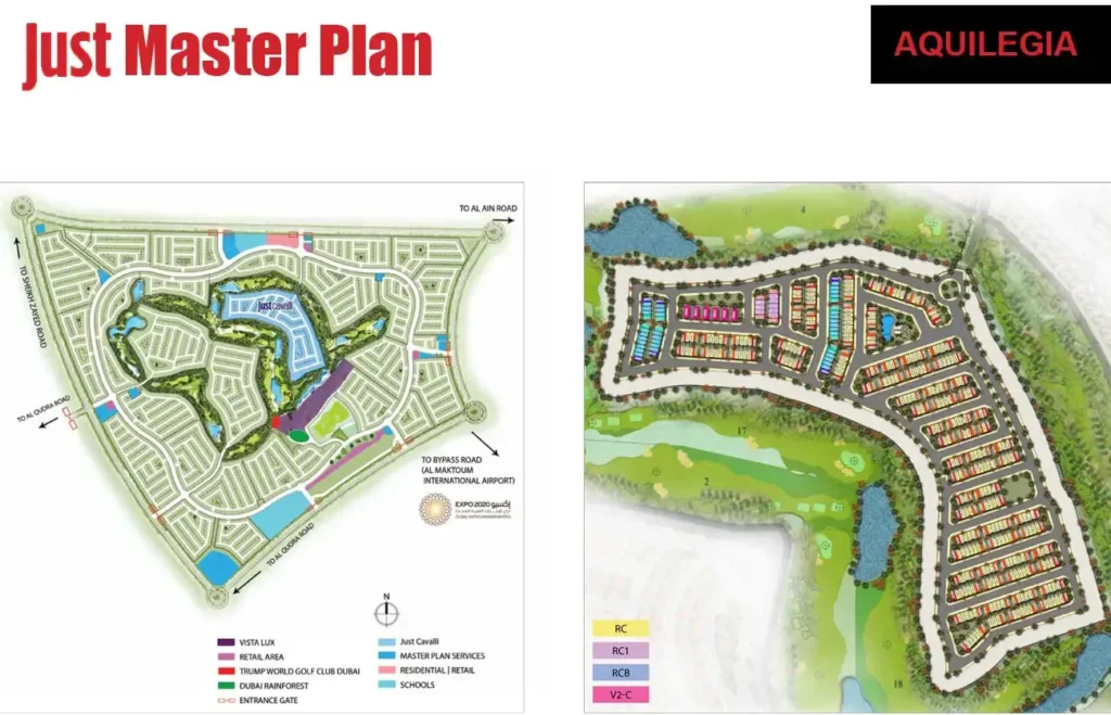 Master plan for Cavalli Estates at Damac hills