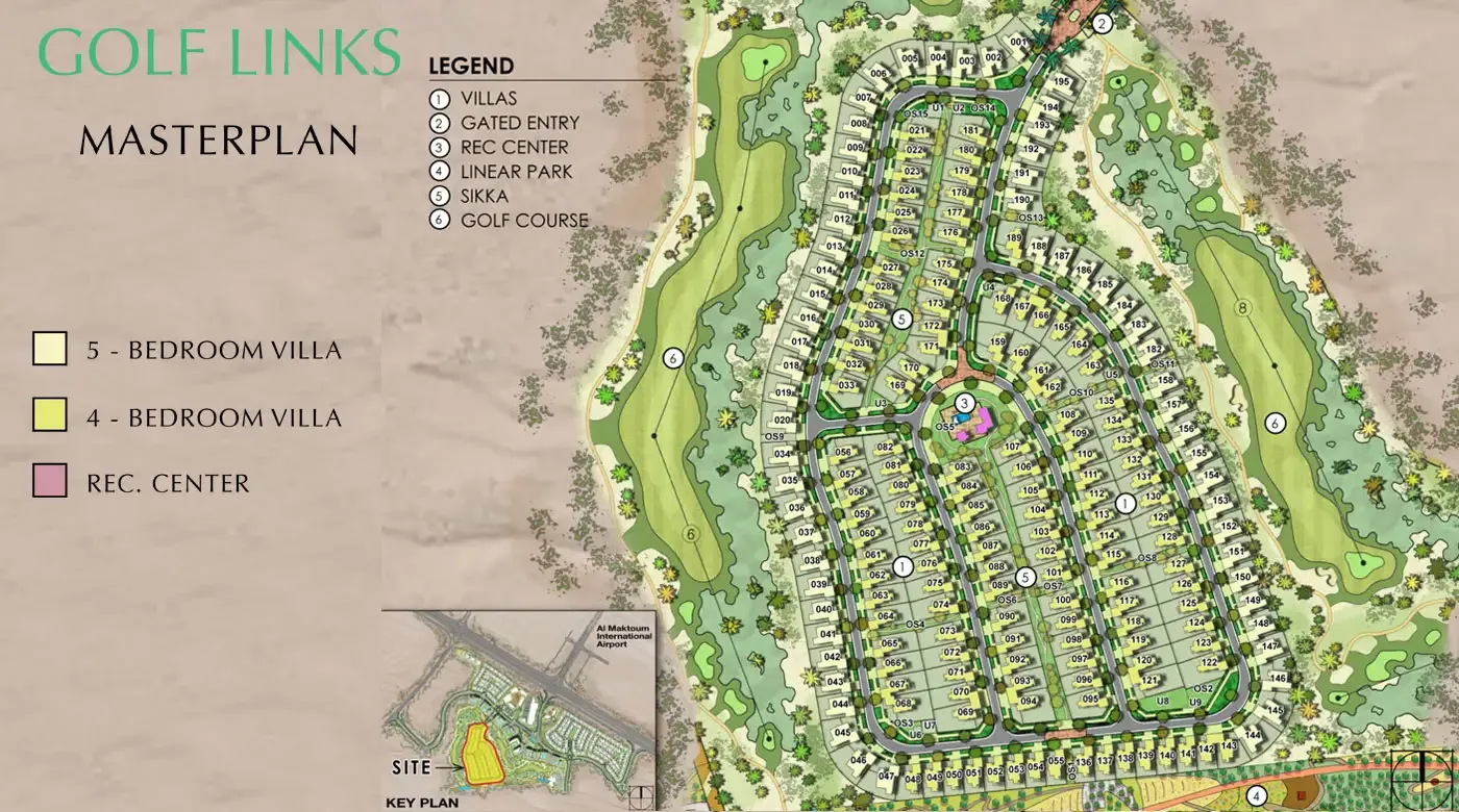 master plan for golf links emaar south Dubai