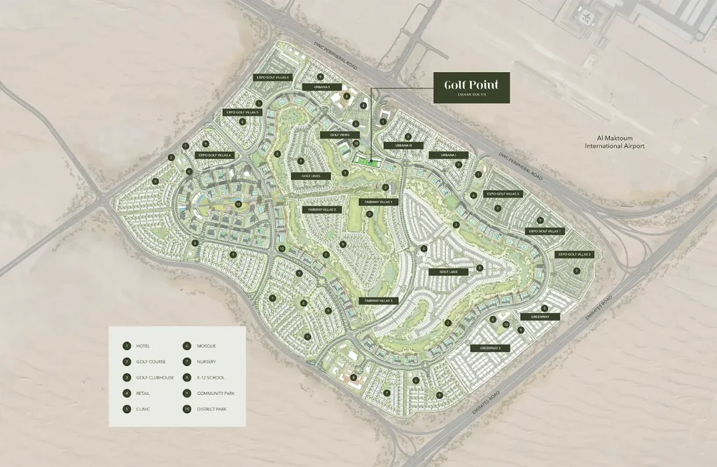 master plan for golf point emaar south