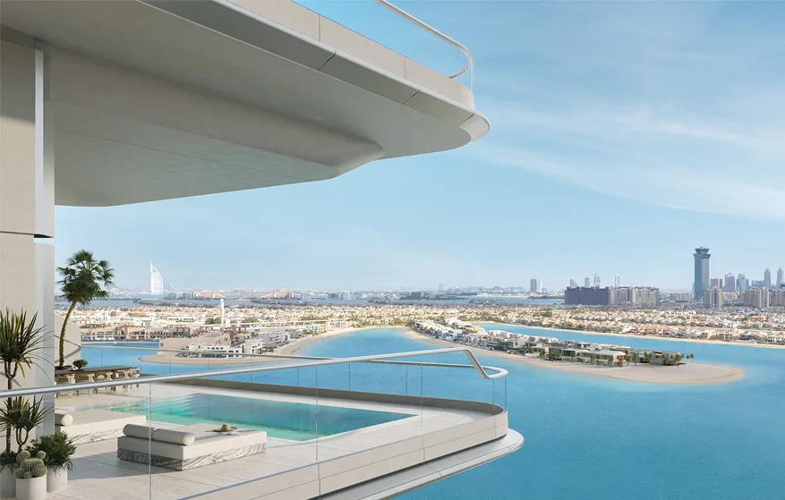 A balcony view from apartment of Orla Dorchester, Palm Jumeirah