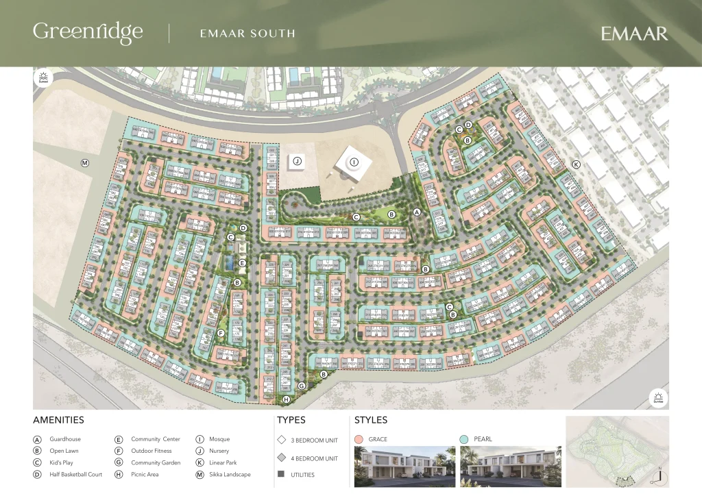 master plan for greenridge, Dubai