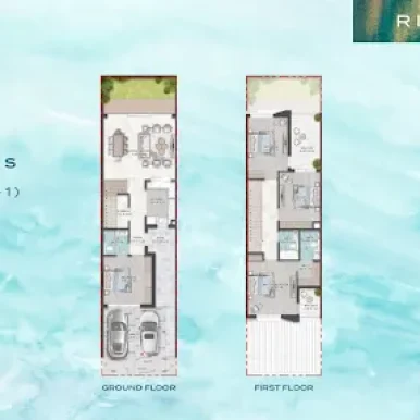 floorplan for 4 bedroom villas type 1 at damac riverside