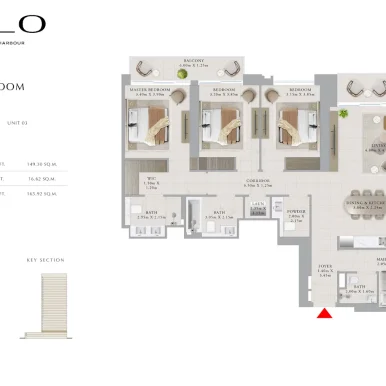 Floor plan for valo at Dubai creek harbour