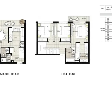 Floor plan for Golf Views Emaar South